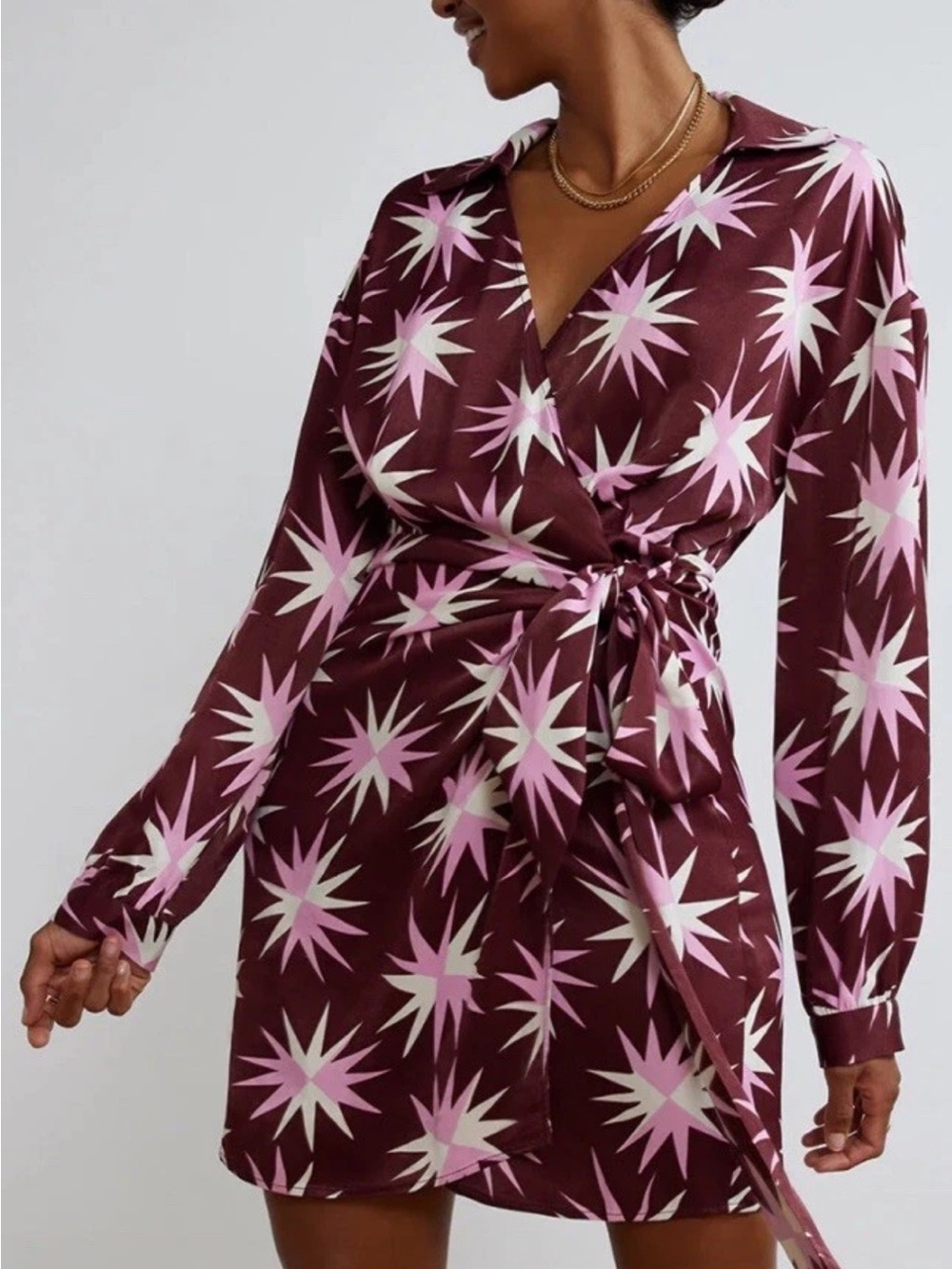 KITRI Donna Star Wrap Mini Dress Size US 6